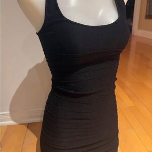 Bebe Black Sleeveless Bodycon Dress